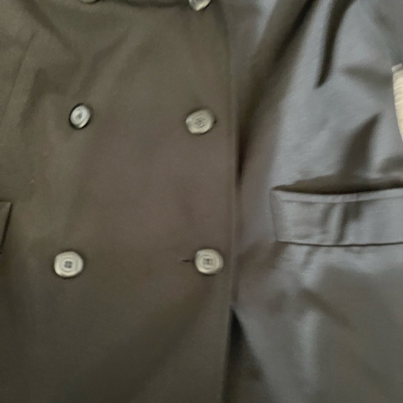 Fleet Street Black Pea Coat size large - Picture 5 of 8